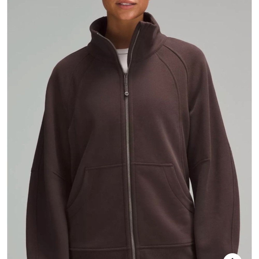 Lululemon Espresso Scuba Funnel-Neck Jacket